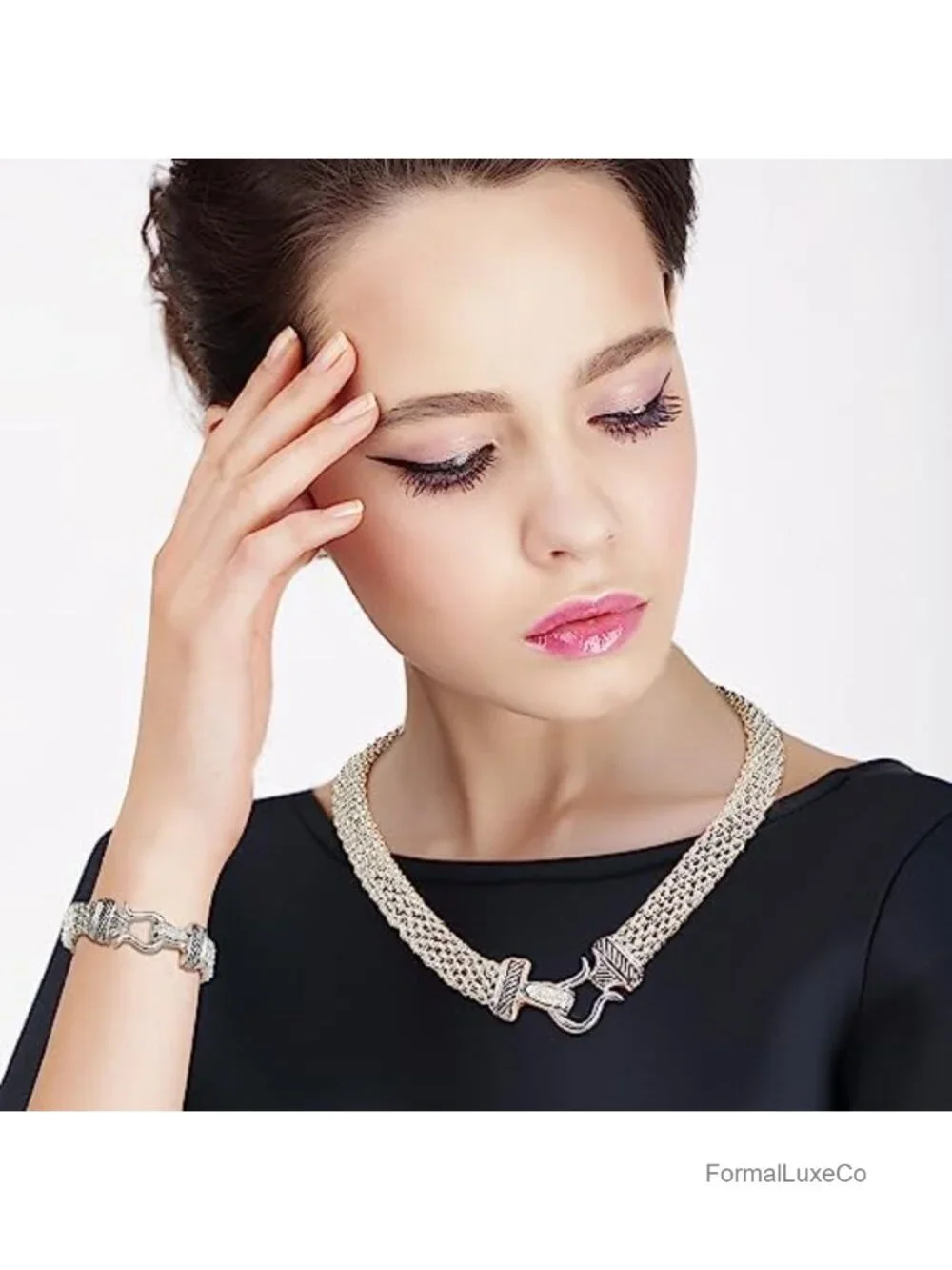 Vintage Cable Chain Bracelet Gold Plated Magnetic Clasp Women